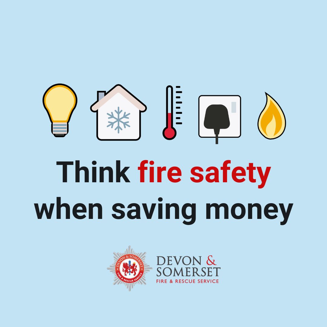 Think fire safety when saving money_social media graphic